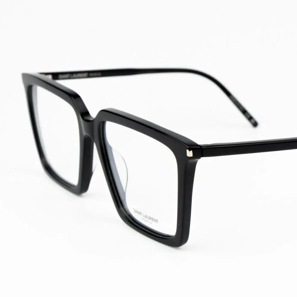 NEW Saint Laurent SL474OPT 001 Black Square Women Eyeglasses - Picture 6 of 11